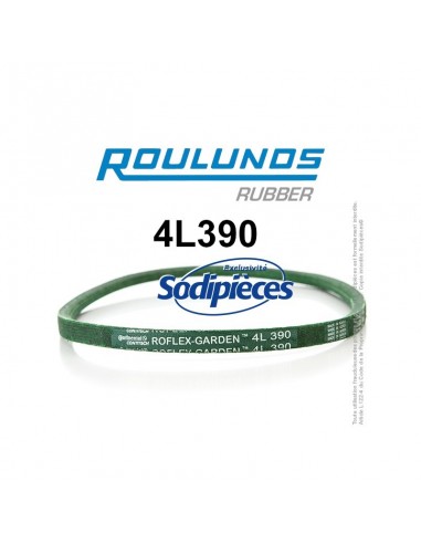 Courroie tondeuse 4L390 Roulunds Continental 12,7 x 7,2 x 991 mm