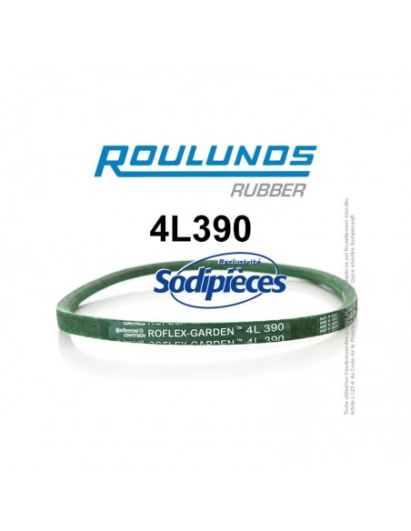 Courroie tondeuse 4L390 Roulunds Continental 12,7 x 7,2 x 991 mm
