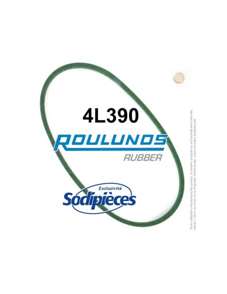 Courroie tondeuse 4L390 Roulunds Continental 12,7 x 7,2 x 991 mm