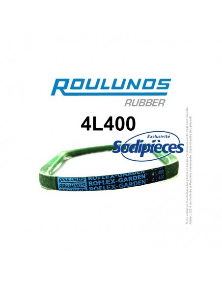 Courroie tondeuse 4L400 Roulunds Continental 12,7 x 7,2 x 1016 mm