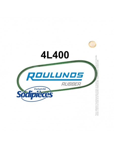 Courroie tondeuse 4L400 Roulunds Continental 12,7 x 7,2 x 1016 mm