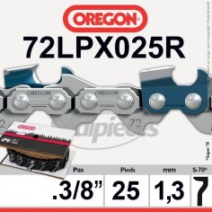 rouleau de Chaîne 72LPX025R OREGON Super 70. 3/8. 1,3mm. 25 pieds"