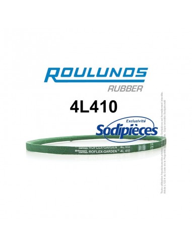 Courroie tondeuse 4L410 Roulunds Continental 12,7 x 7,2 x 1041 mm
