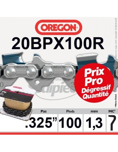 rouleau de Chaîne tronçonneuse 20BPX100R OREGON .325. 1,3 mm. 100 pieds"