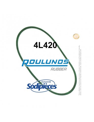 Courroie tondeuse 4L420 Roulunds Continental 12,7 x 7,2 x 1067 mm
