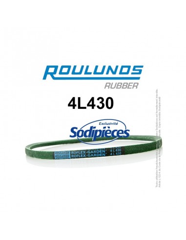 Courroie tondeuse 4L430 Roulunds Continental 12,7 x 7,2 x 1092 mm