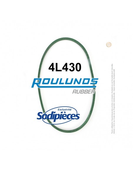 Courroie tondeuse 4L430 Roulunds Continental 12,7 x 7,2 x 1092 mm