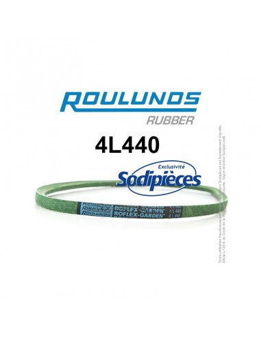 Courroie tondeuse 4L440 Roulunds Continental 12,7 x 7,2 x 1118 mm