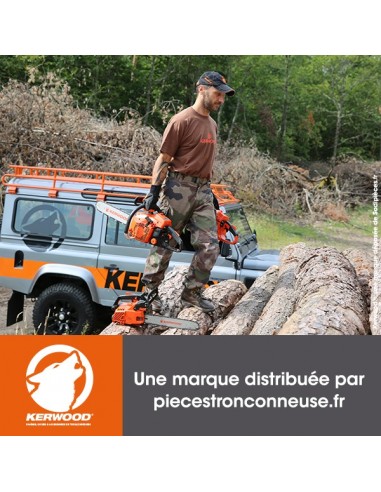 Chaîne tronçonneuse KERWOOD 62 maillons 0.325", 1,5mm, modèle semi carrée