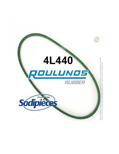 Courroie tondeuse 4L440 Roulunds Continental 12,7 x 7,2 x 1118 mm