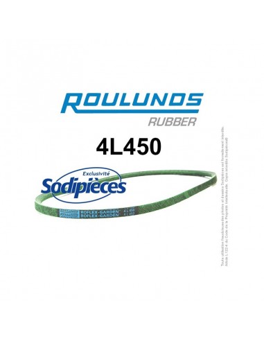 Courroie tondeuse 4L450 Roulunds Continental 12,7 x 7,2 x 1143 mm