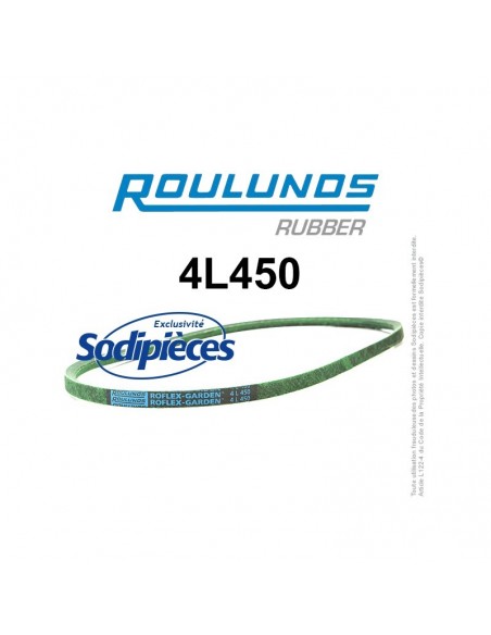 Courroie tondeuse 4L450 Roulunds Continental 12,7 x 7,2 x 1143 mm