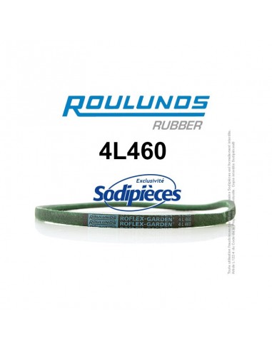 Courroie tondeuse 4L460 Roulunds Continental 12,7 x 7,2 x 1168 mm