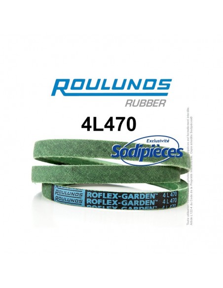Courroie tondeuse 4L470 Roulunds Continental 12,7 x 7,2 x 1194 mm