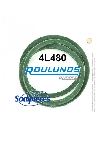 Courroie tondeuse 4L480 Roulunds Continental 12,7 x 7,2 x 1219 mm