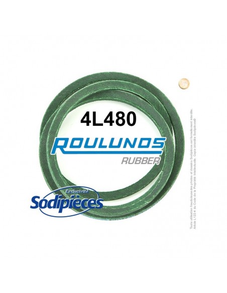 Courroie tondeuse 4L480 Roulunds Continental 12,7 x 7,2 x 1219 mm