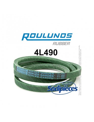 Courroie tondeuse 4L490 Roulunds Continental 12,7 x 7.2 x 1245 mm