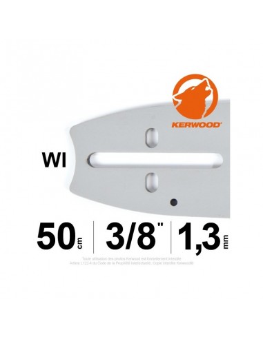 Guide tronçonneuse Kerwood. 50 cm. 3/8. 1,3 mm"