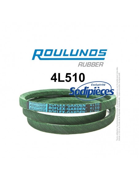 Courroie tondeuse 4L510 Roulunds Continental 12,7 x 7,2 x 1295 mm