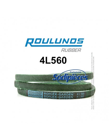 Courroie tondeuse 4L560 Roulunds Continental 12,7 x 7,2 x 1422 mm
