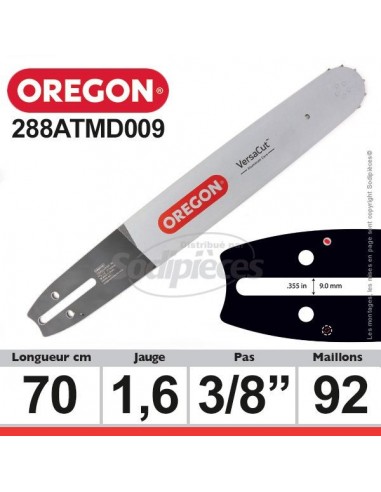 Guide tronconneuse OREGON Power Match D009. 75 cm