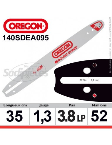 Guide tronçonneuse  OREGON DB Guard A074. 35 cm