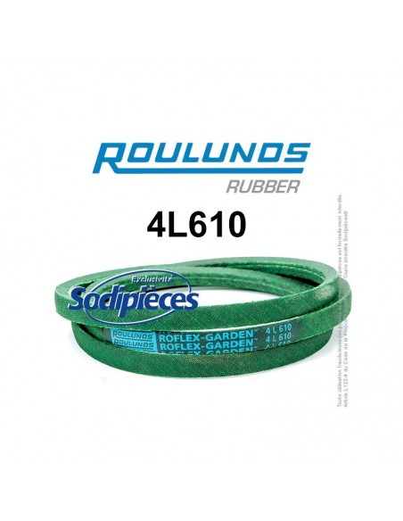 Courroie tondeuse 4L610 Roulunds Continental 12,7 x 7,2 x 1549 mm