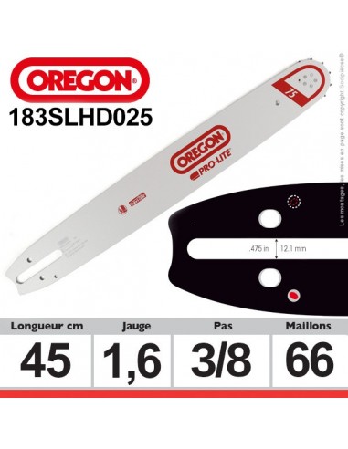 Guide 183SLHD025 OREGON Pro-lite D025. 45 cm