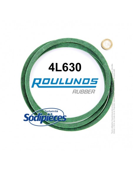Courroie tondeuse 4L630 Roulunds Continental 12,7 x 7,2 x 1600 mm