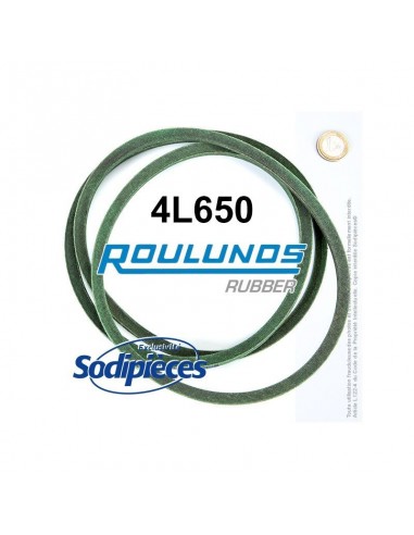 Courroie tondeuse 4L650 Roulunds Continental 12,7 x 7,2 x 1651 mm