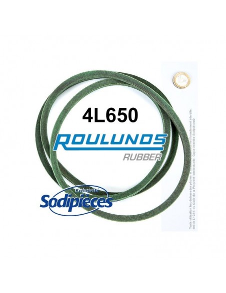 Courroie tondeuse 4L650 Roulunds Continental 12,7 x 7,2 x 1651 mm