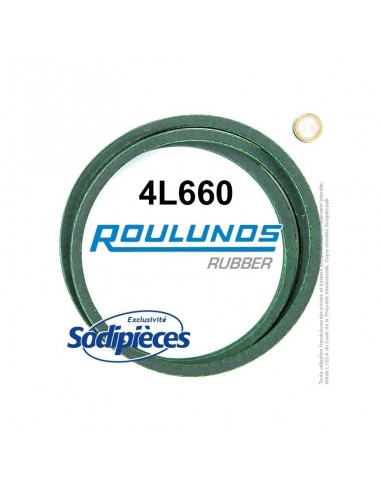Courroie tondeuse 4L660 Roulunds Continental 12,7 x 7,2 x 1676 mm