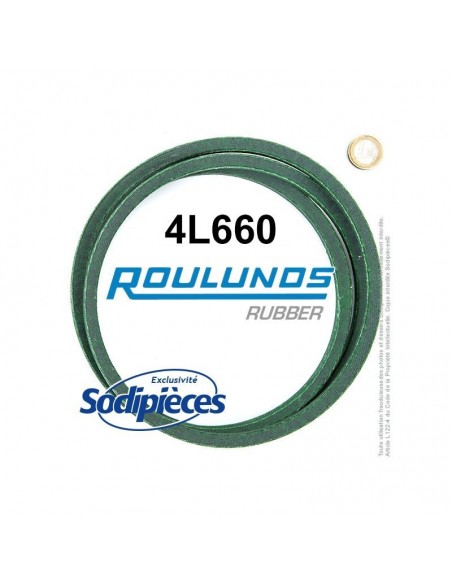Courroie tondeuse 4L660 Roulunds Continental 12,7 x 7,2 x 1676 mm