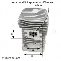 Cylindre piston tronçonneuse Stihl 023/MS230 Ø 40 mm 2