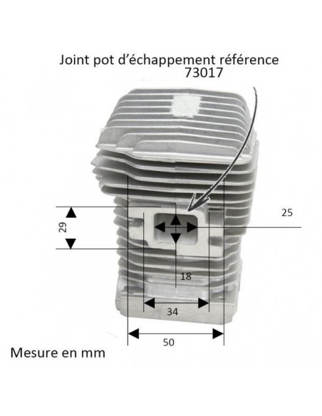 Cylindre piston tronçonneuse Stihl 023/MS230 Ø 40 mm