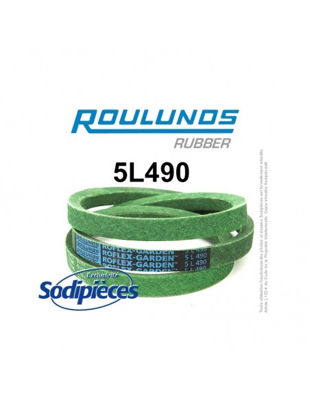 Courroie tondeuse 5L490 Roulunds Continental 15,8 x 9,5 x 1245 mm