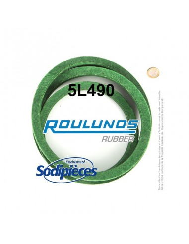 Courroie tondeuse 5L490 Roulunds Continental 15,8 x 9,5 x 1245 mm