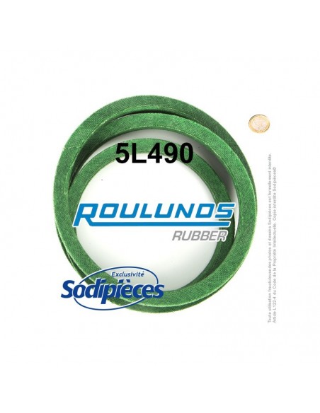Courroie tondeuse 5L490 Roulunds Continental 15,8 x 9,5 x 1245 mm
