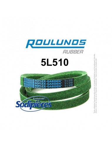 Courroie tondeuse 5L510 Roulunds Continental 15,8 x 9,5 x 1295 mm