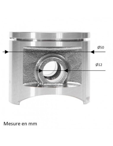 Cylindre piston tronçonneuse Husqvarna 362/371/372 Ø 50 mm