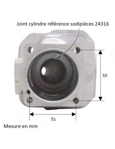 Cylindre piston tronçonneuse Husqvarna 181/281/288. Ø 54 mm