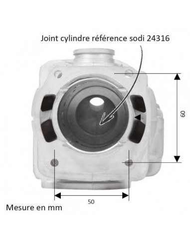 Cylindre piston pour tronçonneuse HUSQVARNA 365 Ø 48mm