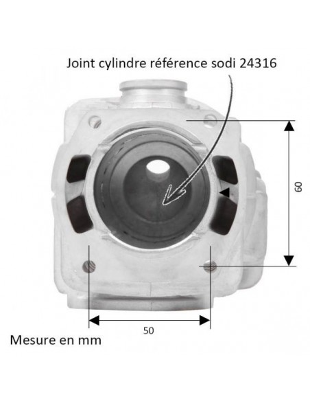 Cylindre piston pour tronçonneuse HUSQVARNA 365 Ø 48mm