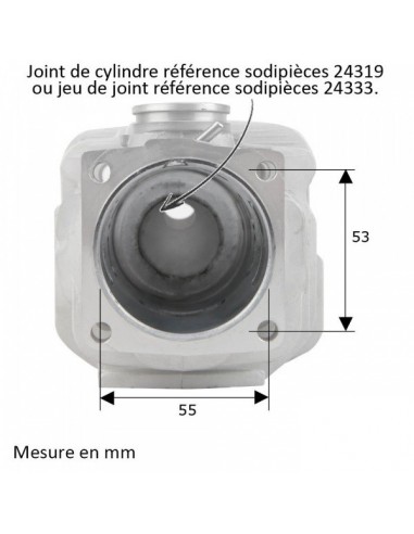 Cylindre piston tronçonneuse Husqvarna 395 XP Ø 56 mm