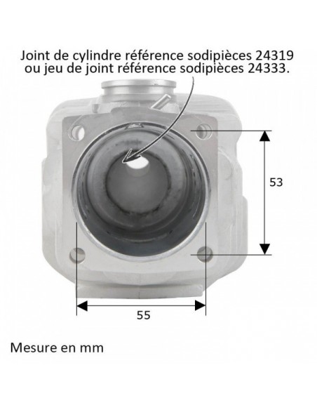 Cylindre piston tronçonneuse Husqvarna 395 XP Ø 56 mm