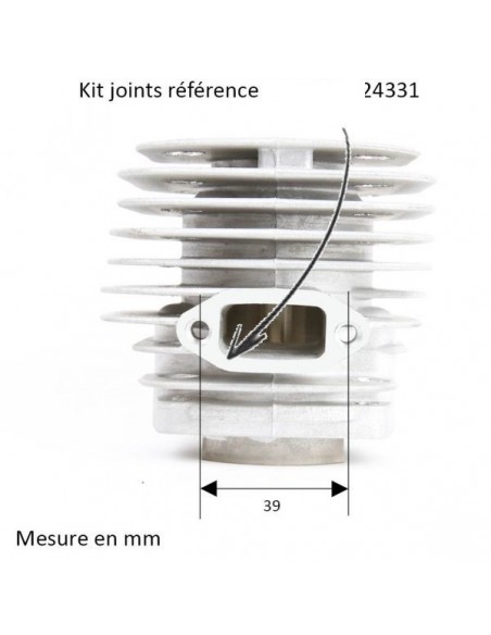 Cylindre piston tronçonneuse Husqvarna 61 Ø 48mm