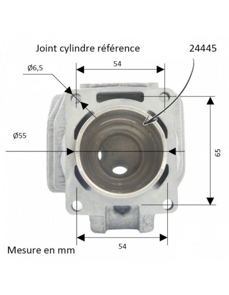 Cylindre piston tronçonneuse Stihl MS441, MS441C Ø 50mm