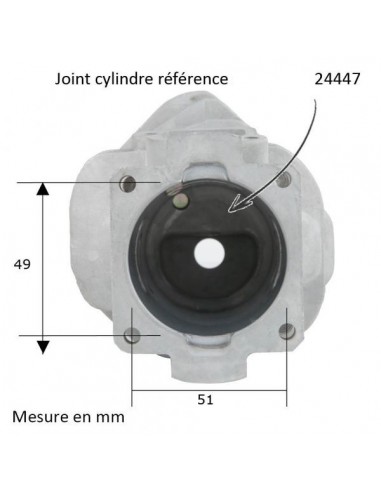 Cylindre piston tronçonneuse Stihl 050 diam 52mm