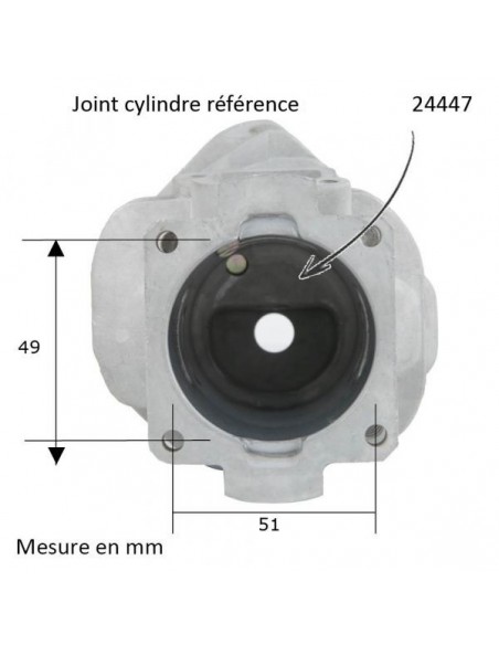 Cylindre piston tronçonneuse Stihl 050 diam 52mm