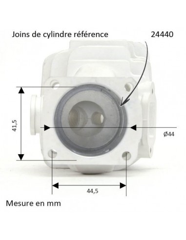 Cylindre piston tronçonneuse Stihl 026-MS260-260C Ø 44m
